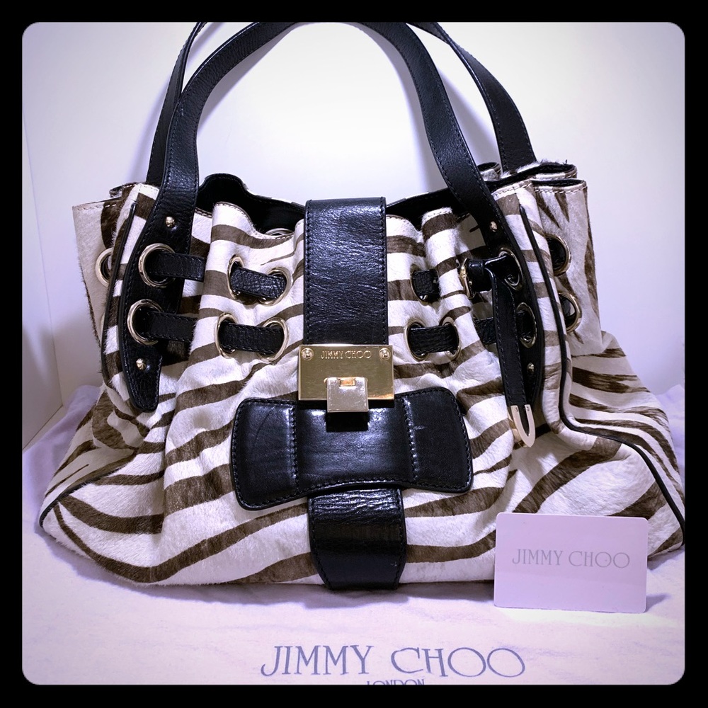 Jimmy Choo Ramona Pony hair Zebra Print